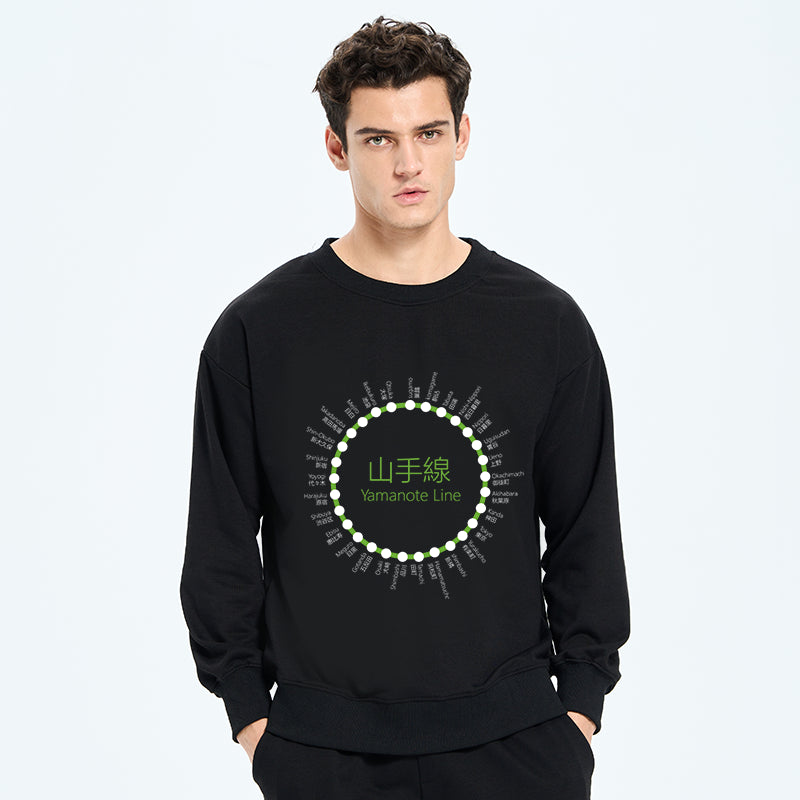 Yamanote Line Stations Circle Sweatshirt
