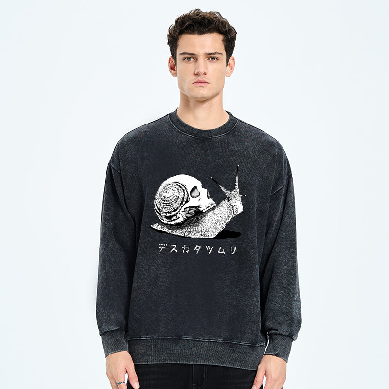 Death Snail Manga Washed Sweatshirt
