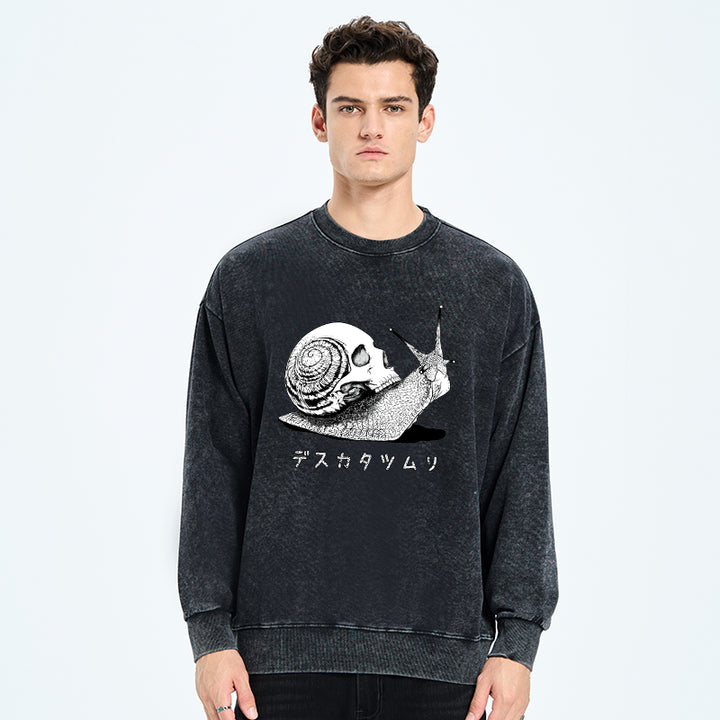 Death Snail Manga Washed Sweatshirt