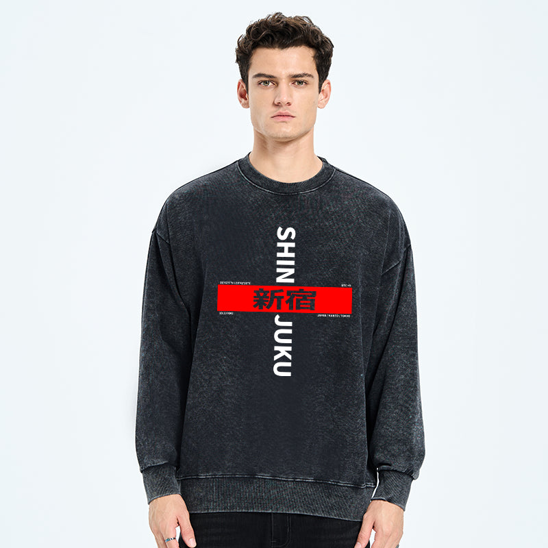 Shinjuku Prefecture Japan Washed Sweatshirt