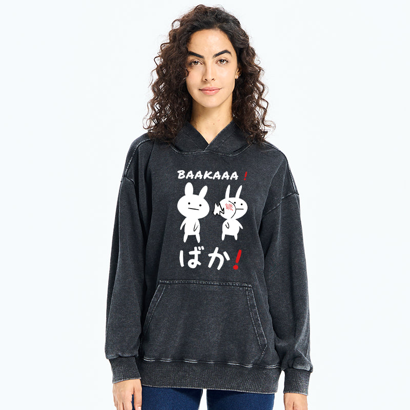 Anime Baka Manga Slap Washed Hoodie