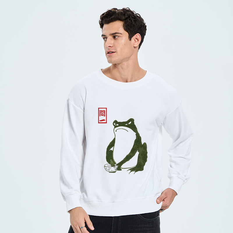 Woodblock Print Frog Sweatshirt