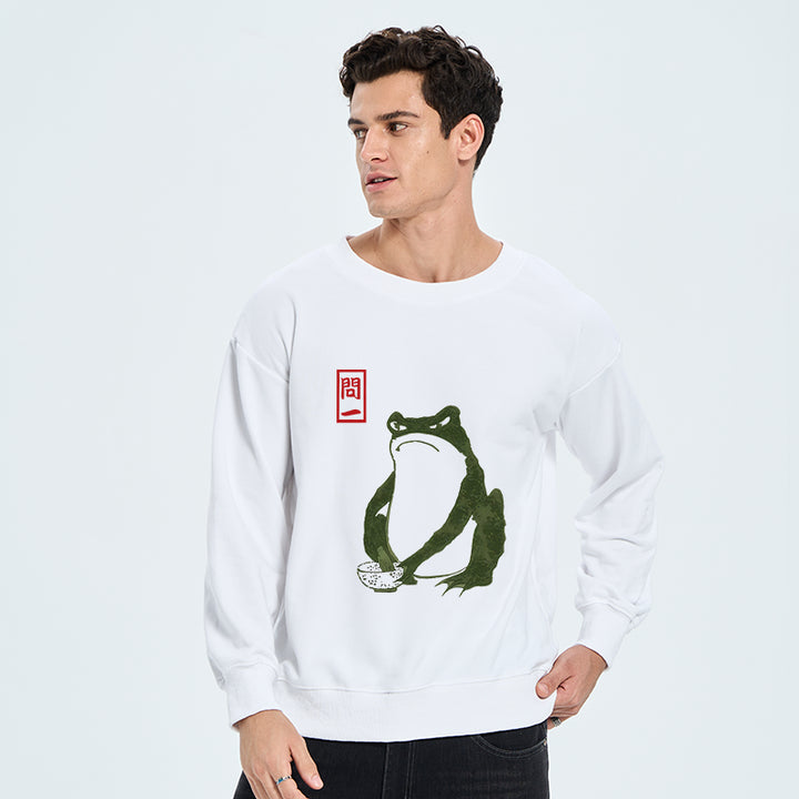 Woodblock Print Frog Sweatshirt