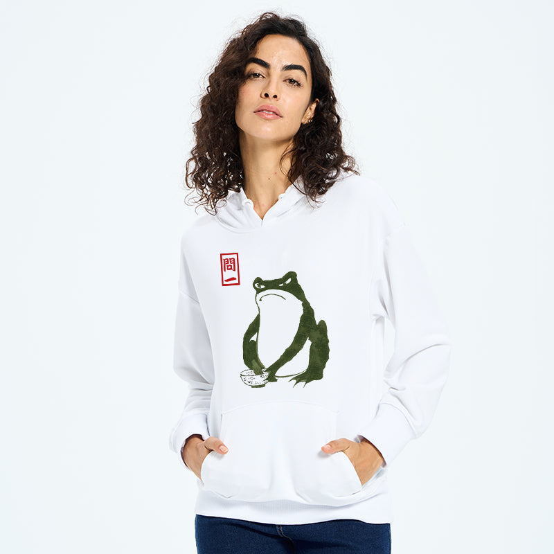 Woodblock Print Frog Classic Hoodie