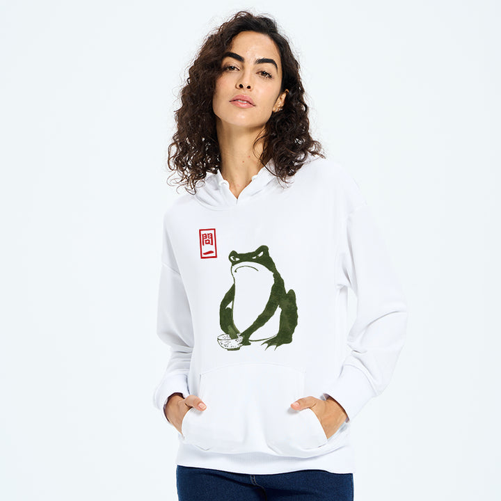 Woodblock Print Frog Classic Hoodie