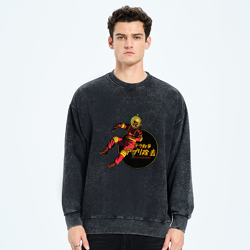 Skeleton Astronaut Washed Sweatshirt