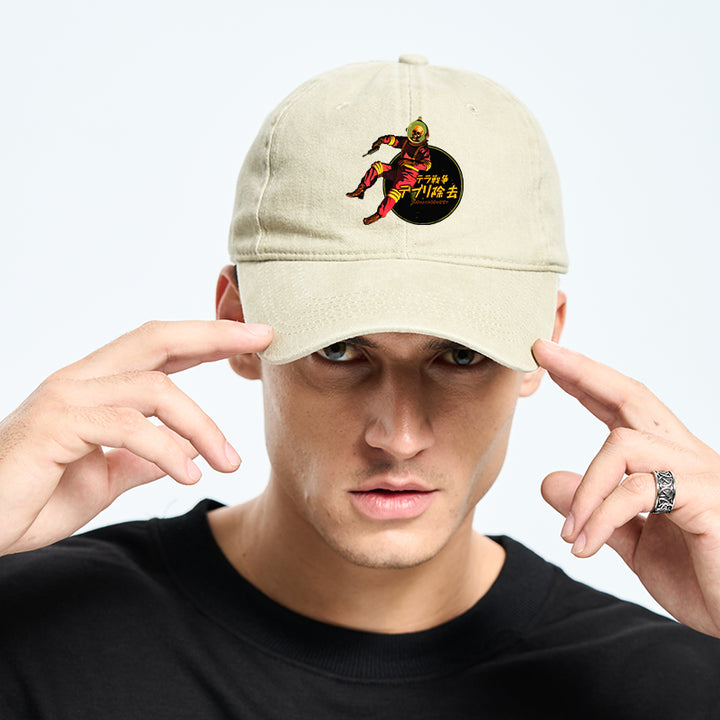 Skeleton Astronaut Washed Cap
