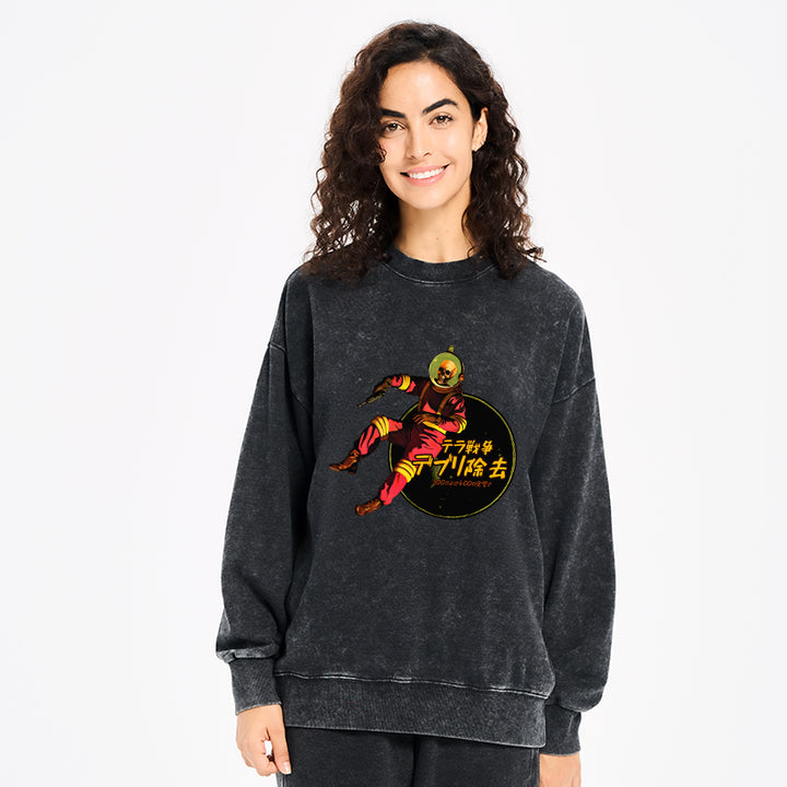 Skeleton Astronaut Washed Sweatshirt