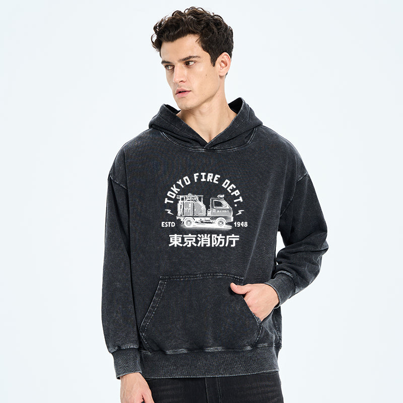 Tokyo Fire Dept Washed Hoodie