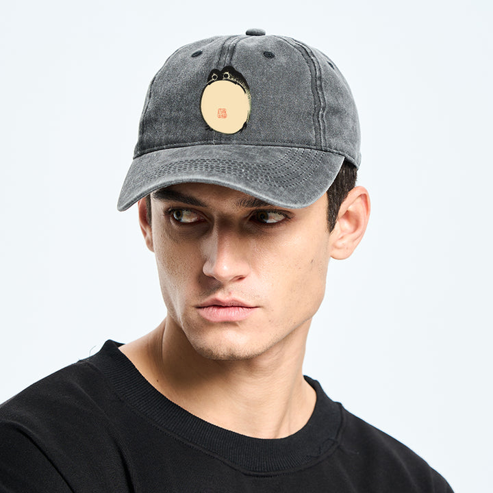 Grumpy Frog Japanese Washed Cap