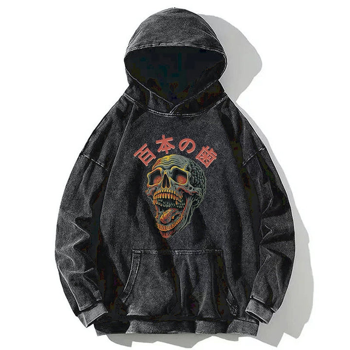 Terrifying And Disgusting Skull Washed Hoodie