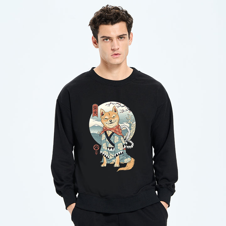 Samurai Shiba Dog Japanese Sweatshirt