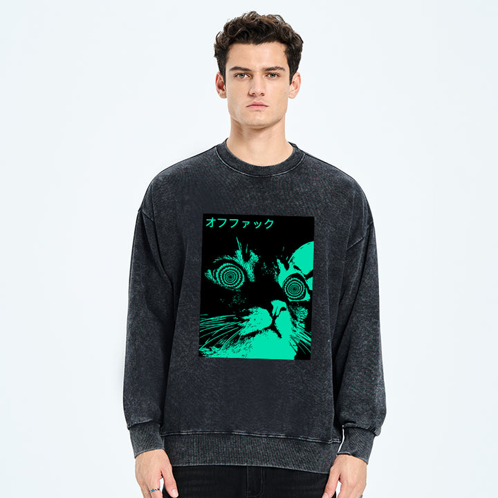 Cool Cat Japanese Washed Sweatshirt