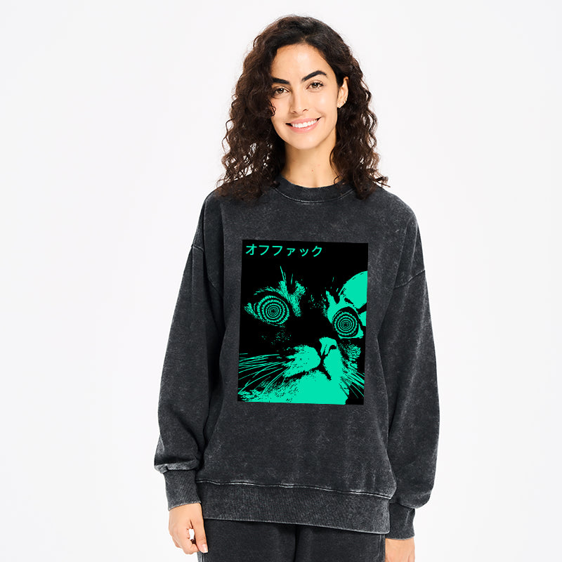 Cool Cat Japanese Washed Sweatshirt