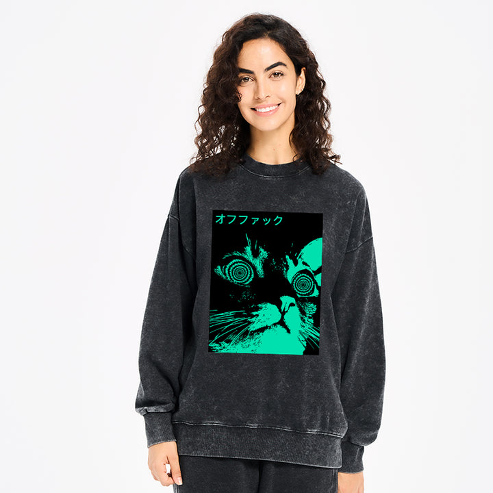 Cool Cat Japanese Washed Sweatshirt