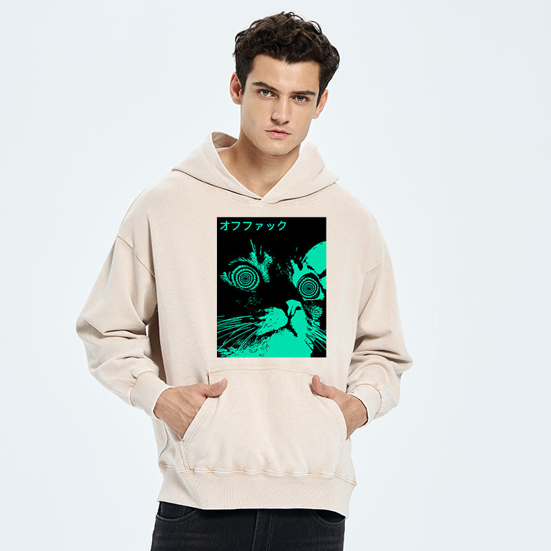 Cool Cat Japanese Washed Hoodie