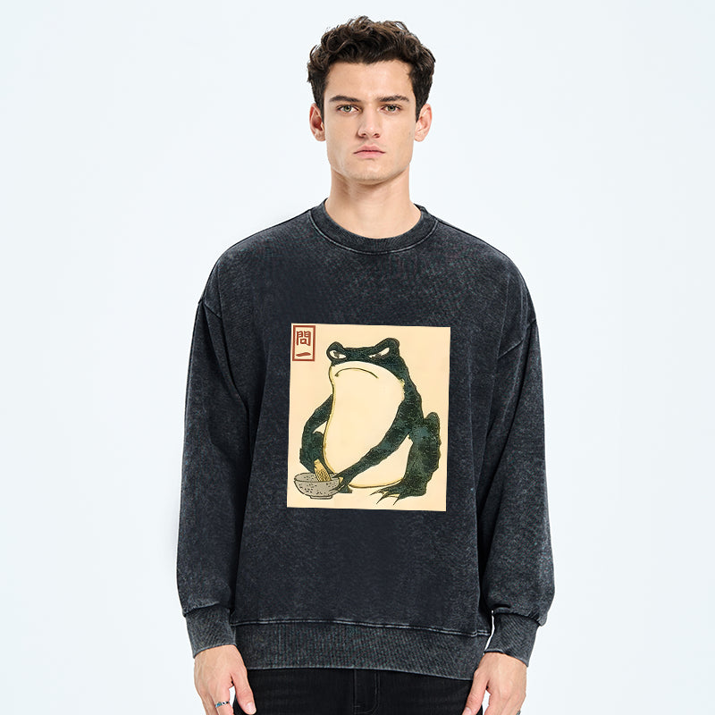 Matsumoto Hoji Japanese Frog Washed Sweatshirt