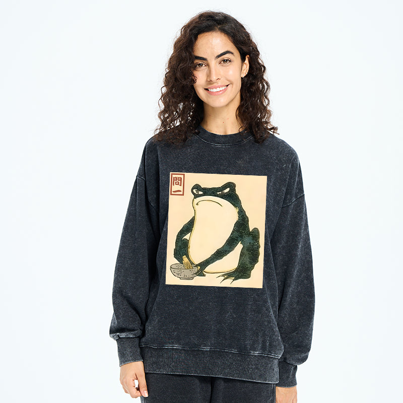 Matsumoto Hoji Japanese Frog Washed Sweatshirt