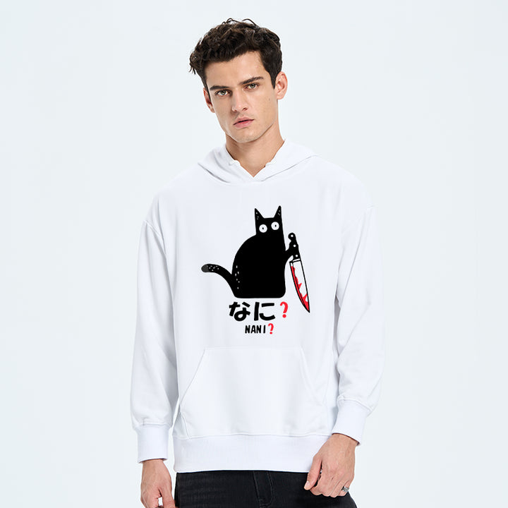 A Puzzled Cat Holding A Knife Classic Hoodie