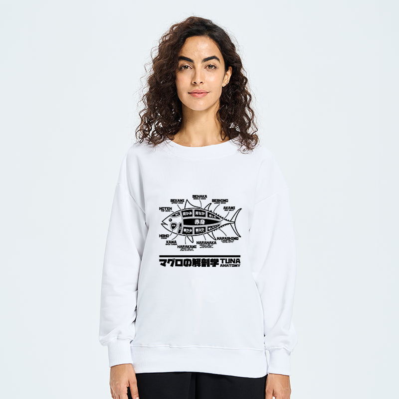 Tuna Dissection Map Japanese Sweatshirt