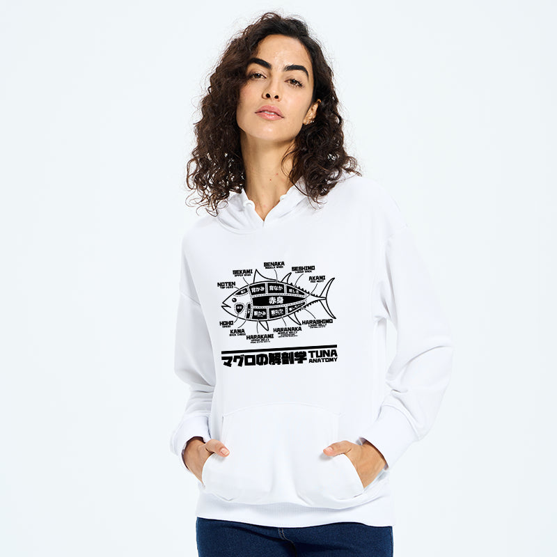 Tuna Dissection Map Japanese Classic Hoodie