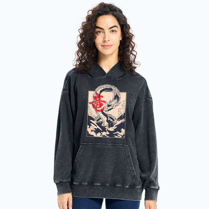 Sea Dragon Japanese Washed Hoodie