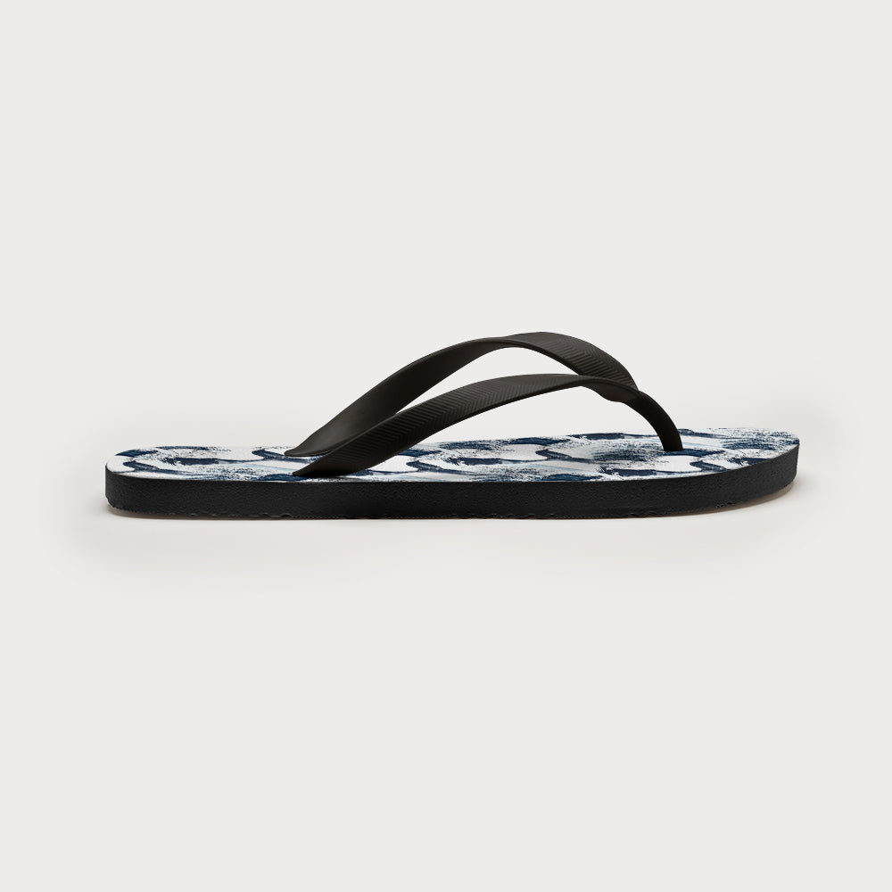 Whale Tail Wave Art Flip Flops