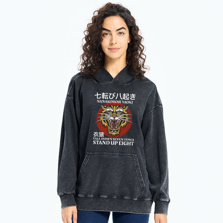 Retro Tiger Washed Hoodie