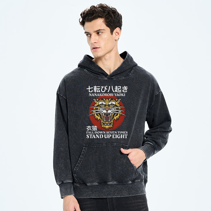 Retro Tiger Washed Hoodie