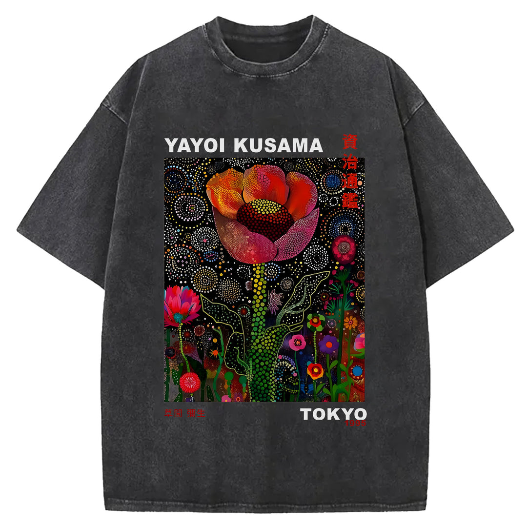 Yayoi Kusama Vintage Washed Crew Neck T-Shirt