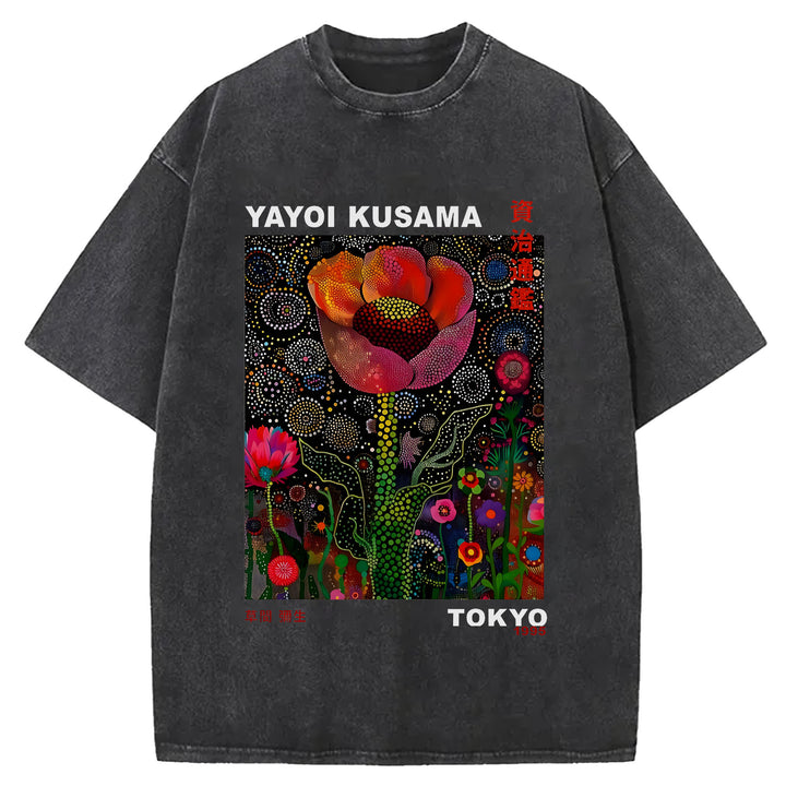 Yayoi Kusama Vintage Washed Crew Neck T-Shirt