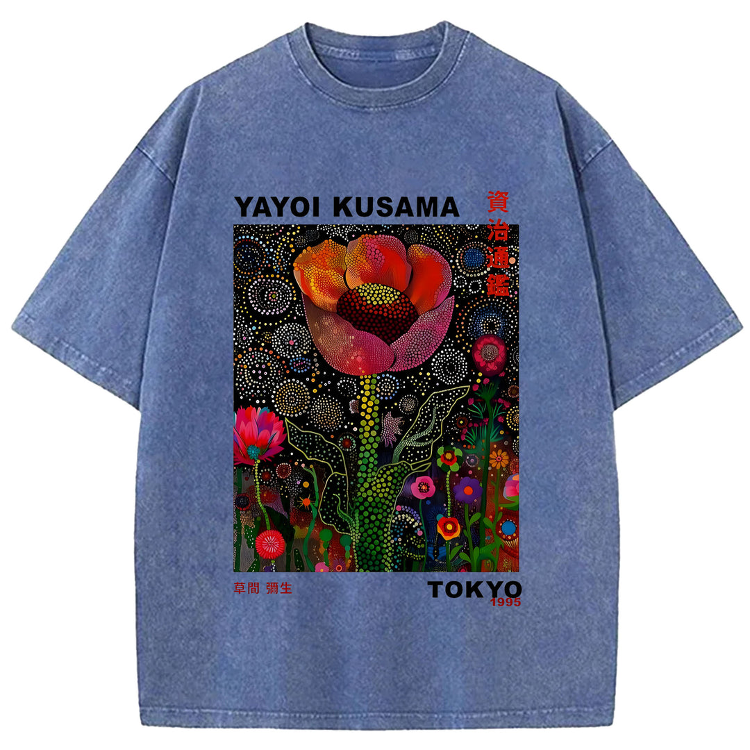Yayoi Kusama Vintage Washed Crew Neck T-Shirt