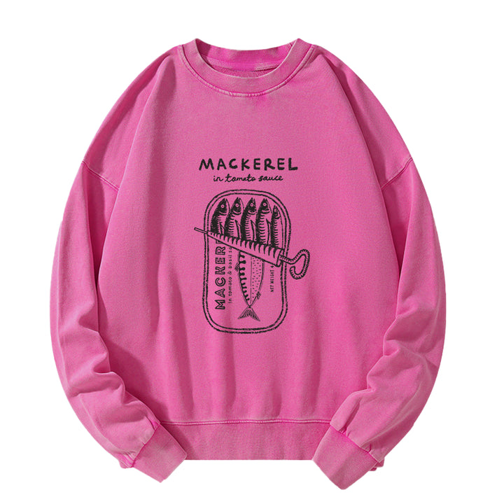 Mackerel In Tomato Sauce Washed Sweatshirt