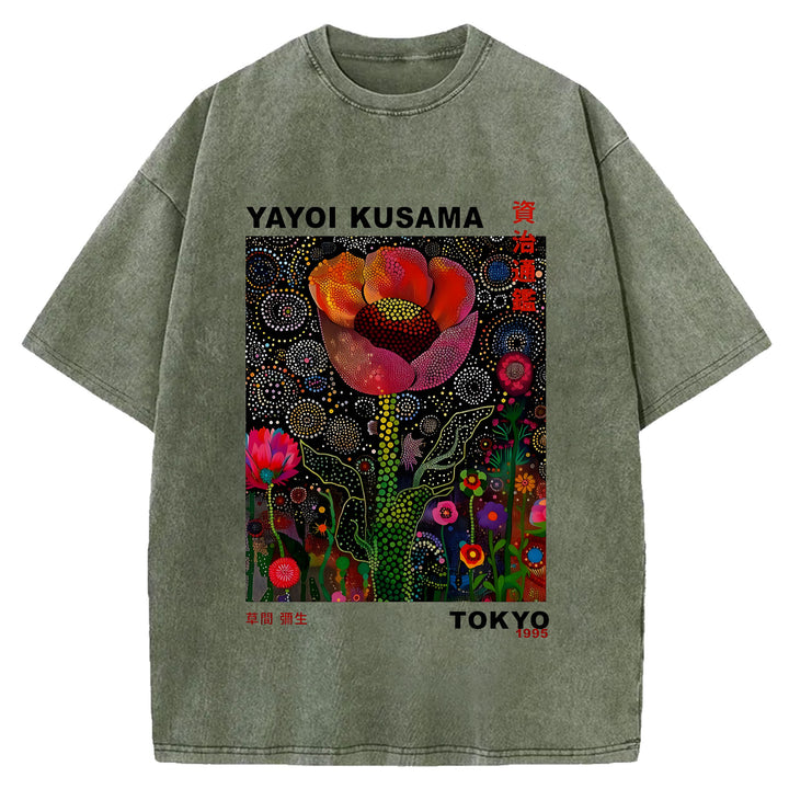 Yayoi Kusama Vintage Washed Crew Neck T-Shirt