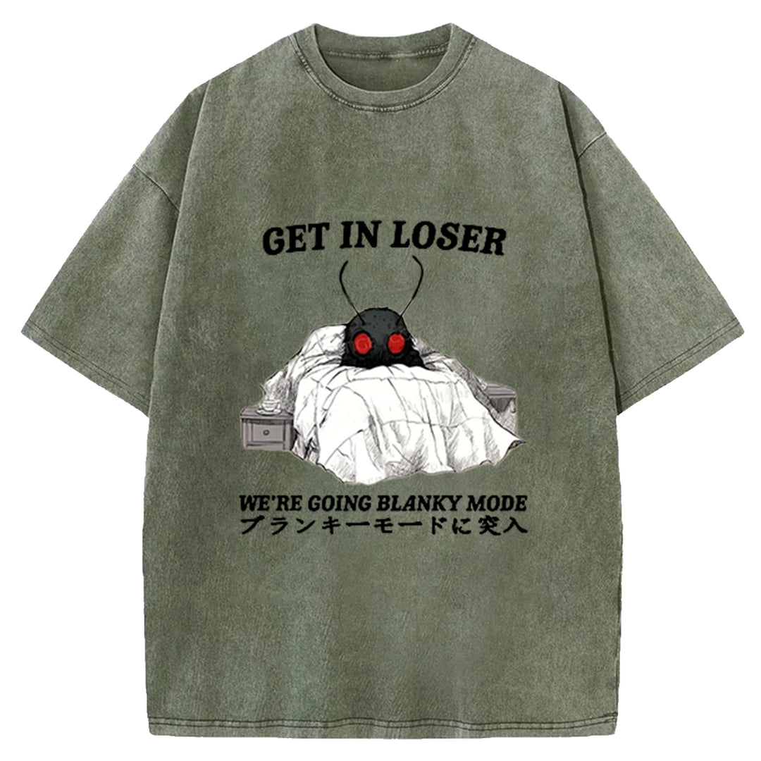 We're Going Blanky Mode Washed Crew Neck T-Shirt