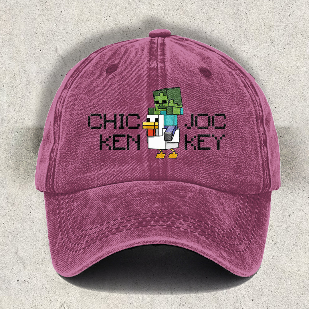 Chicken Jockey Printed Baseball Cap