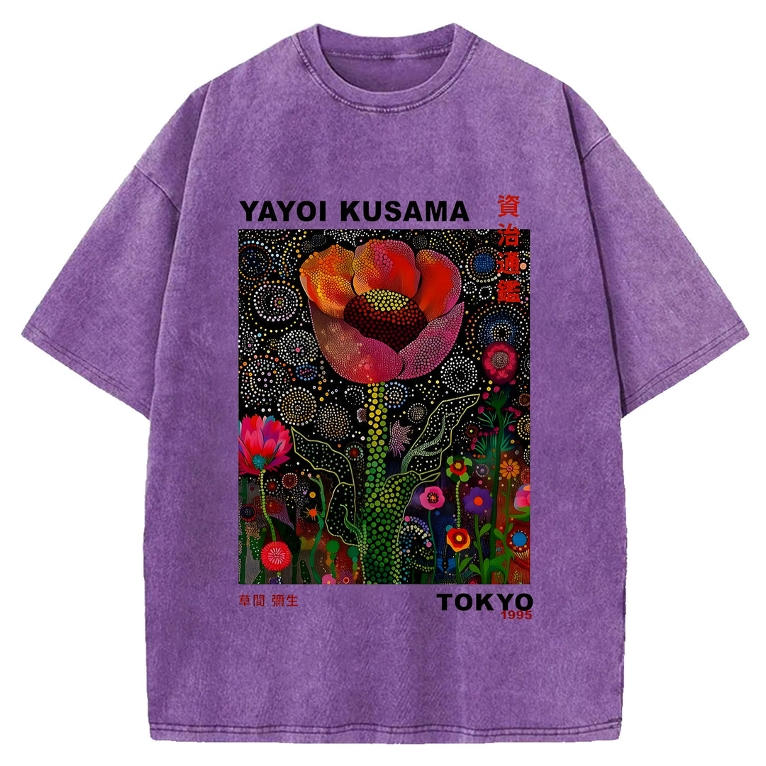 Yayoi Kusama Vintage Washed Crew Neck T-Shirt