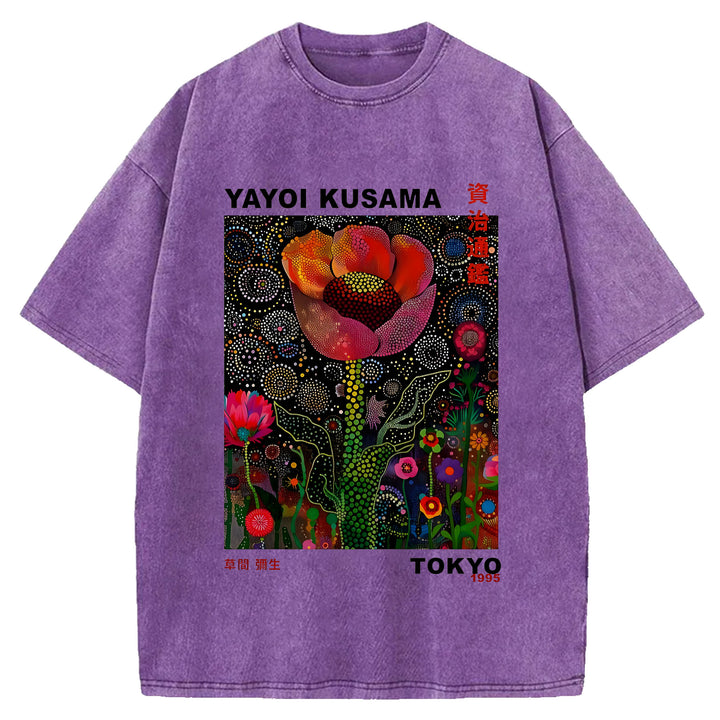 Yayoi Kusama Vintage Washed Crew Neck T-Shirt