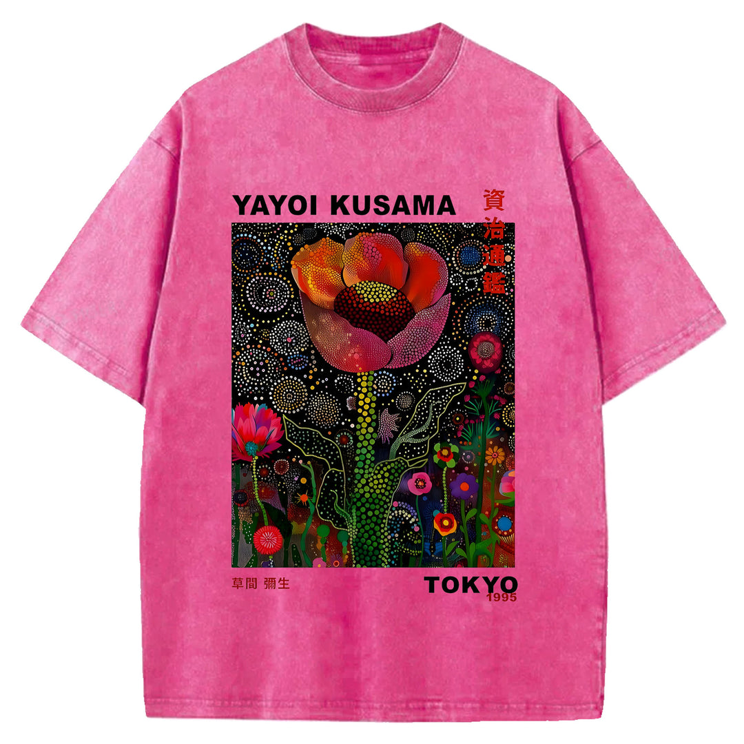 Yayoi Kusama Vintage Washed Crew Neck T-Shirt