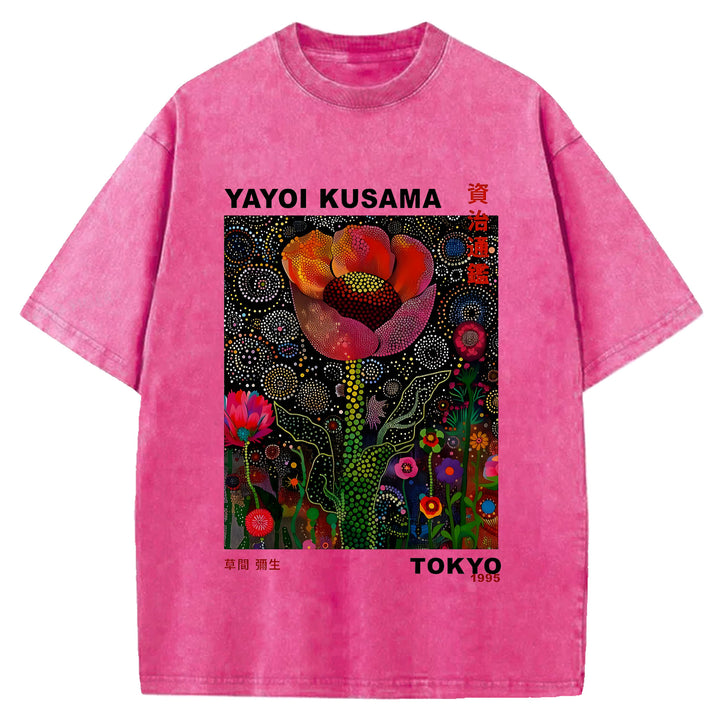 Yayoi Kusama Vintage Washed Crew Neck T-Shirt