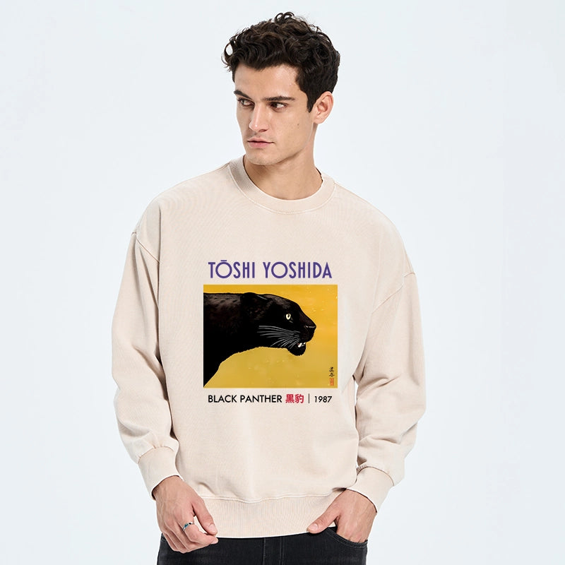Black Panther Washed Sweatshirt