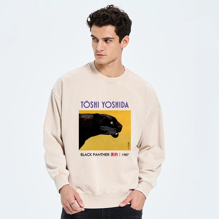 Black Panther Washed Sweatshirt