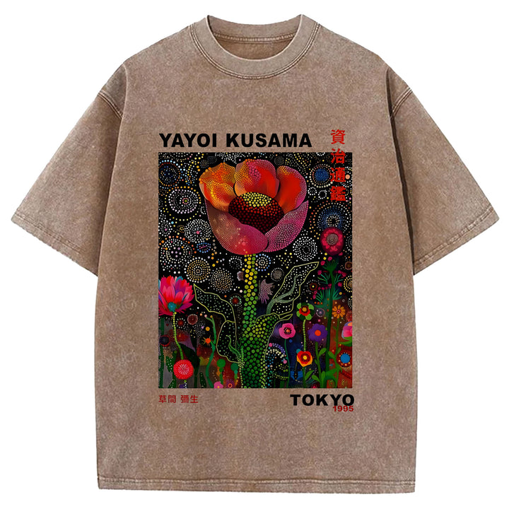 Yayoi Kusama Vintage Washed Crew Neck T-Shirt