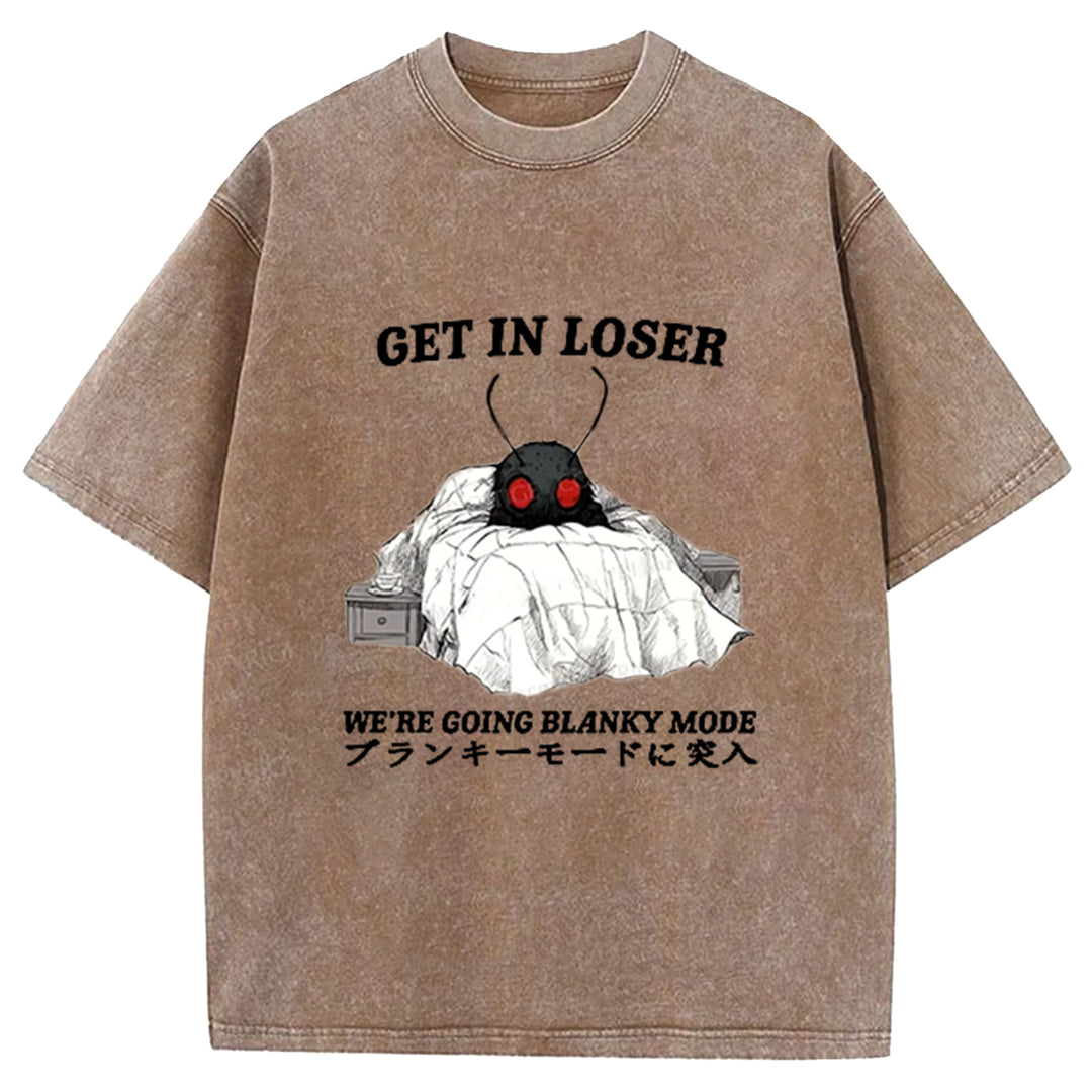 We're Going Blanky Mode Washed Crew Neck T-Shirt