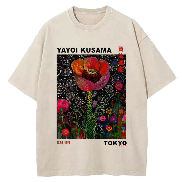 Yayoi Kusama Vintage Washed Crew Neck T-Shirt