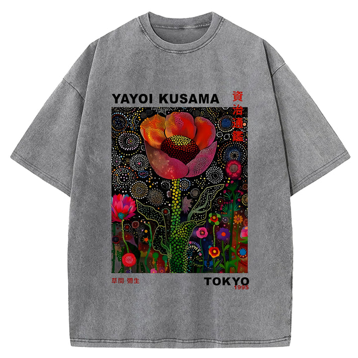 Yayoi Kusama Vintage Washed Crew Neck T-Shirt