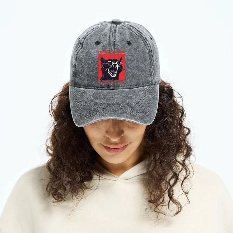 Angry Cat Japan Washed Cap