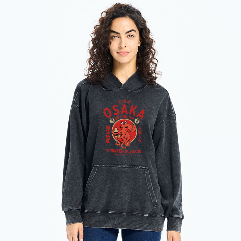 Drunken Octopus Japan Washed Hoodie
