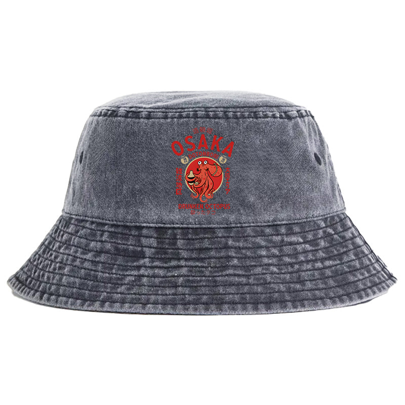 Drunken Octopus Japan Washed Bucket Hat