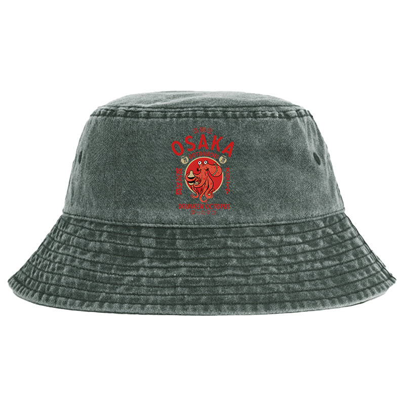 Drunken Octopus Japan Washed Bucket Hat